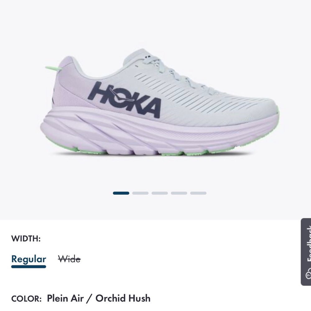 Hoka Ricon 3 size 8 1/2 women. Very faint purple w navy. Soles are purple. 💜